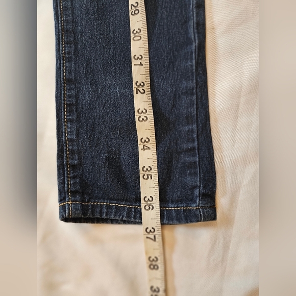 Red Blue Denim Womens Dark Blue 5 Pocket Long Mid Rise Skinny Jeans Size 7/8 - Picture 8 of 11